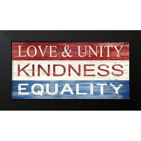 Love and Unity Black Modern Wood Framed Art Print by Jacobs, Cindy