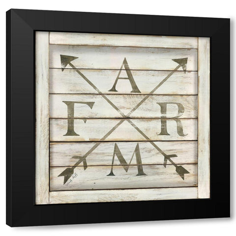 Farm Arrows Black Modern Wood Framed Art Print with Double Matting by Jacobs, Cindy