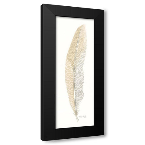 Tonal Feather I Black Modern Wood Framed Art Print with Double Matting by Jacobs, Cindy
