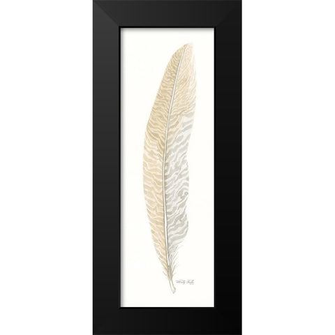 Tonal Feather I Black Modern Wood Framed Art Print by Jacobs, Cindy