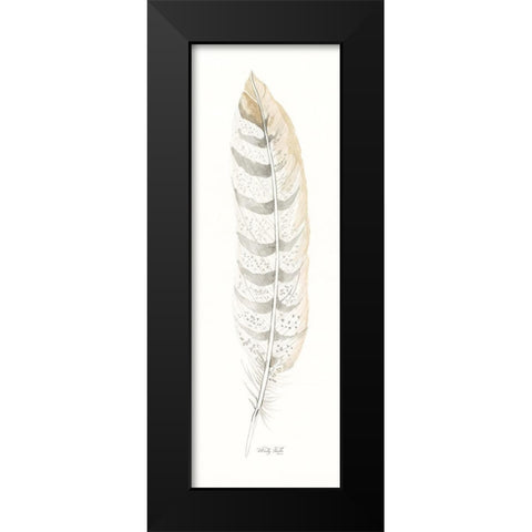 Tonal Feather II Black Modern Wood Framed Art Print by Jacobs, Cindy