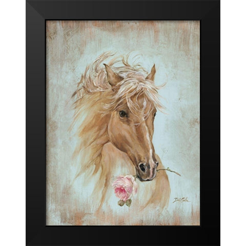 Run for the Rose Black Modern Wood Framed Art Print by Coules, Debi