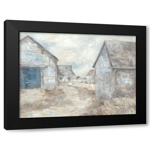 Barn Path Black Modern Wood Framed Art Print with Double Matting by Coules, Debi