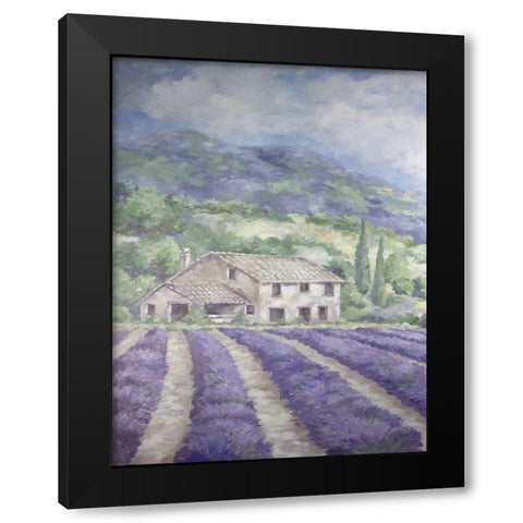 French Farmhouse Lavender Black Modern Wood Framed Art Print by Coules, Debi