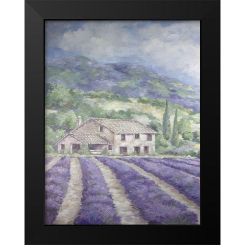 French Farmhouse Lavender Black Modern Wood Framed Art Print by Coules, Debi