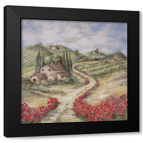 Tuscan Hills Black Modern Wood Framed Art Print by Coules, Debi