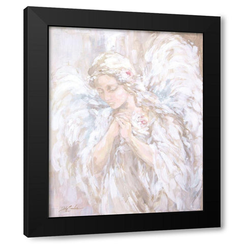 Prayer for Peace Black Modern Wood Framed Art Print with Double Matting by Coules, Debi