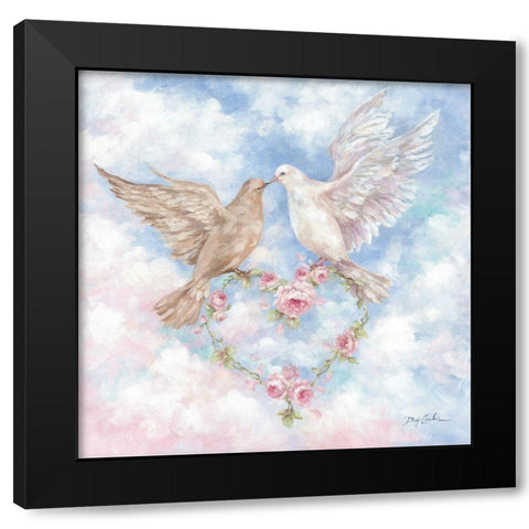 Imagine Black Modern Wood Framed Art Print by Coules, Debi