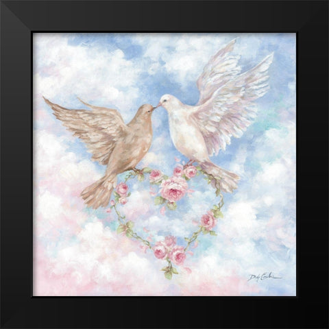 Imagine Black Modern Wood Framed Art Print by Coules, Debi
