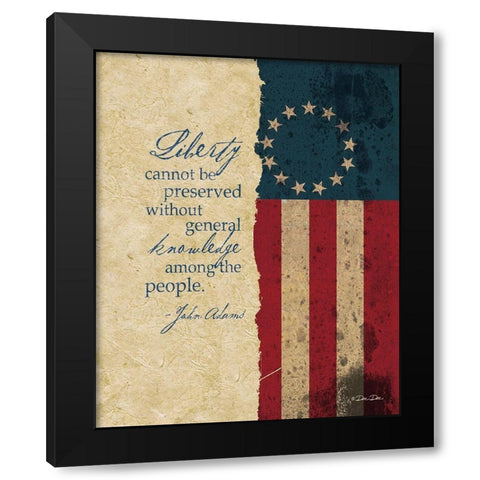 Liberty Cannot Be Preserved Black Modern Wood Framed Art Print by Dee Dee