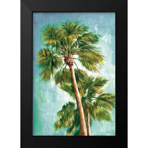 The Coconut Tree II Black Modern Wood Framed Art Print by Dee Dee