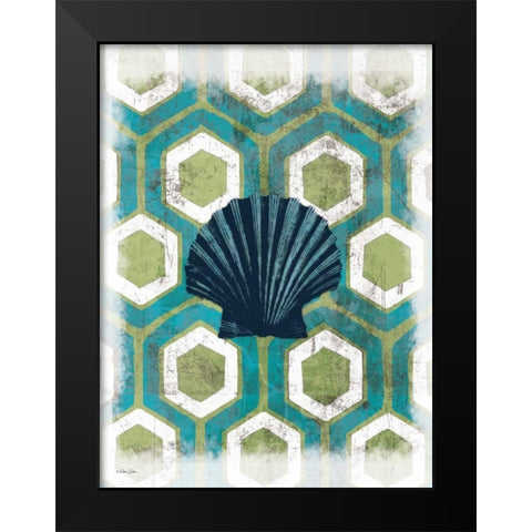 Coastal Patterns I Black Modern Wood Framed Art Print by Dee Dee