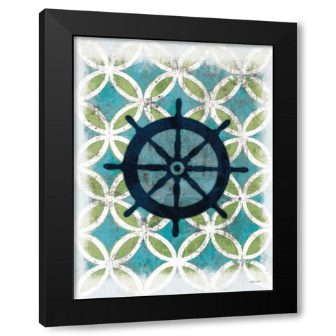 Coastal Patterns II Black Modern Wood Framed Art Print with Double Matting by Dee Dee