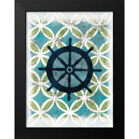 Coastal Patterns II Black Modern Wood Framed Art Print by Dee Dee