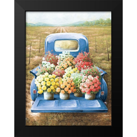 Flowers for Sale Black Modern Wood Framed Art Print by Dee Dee