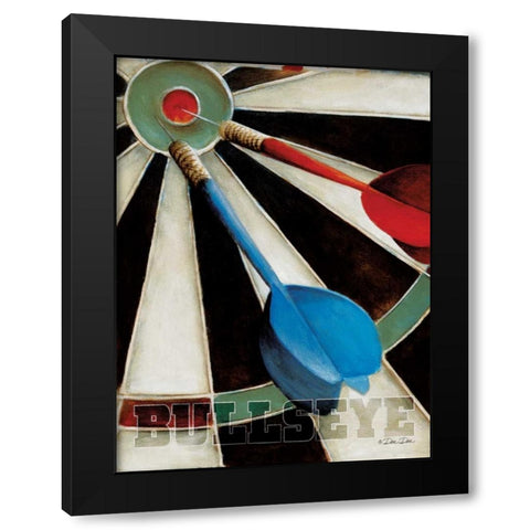 Bullseye Black Modern Wood Framed Art Print with Double Matting by Dee Dee
