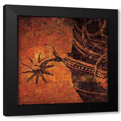 Spur Black Modern Wood Framed Art Print by Dee Dee