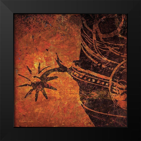 Spur Black Modern Wood Framed Art Print by Dee Dee