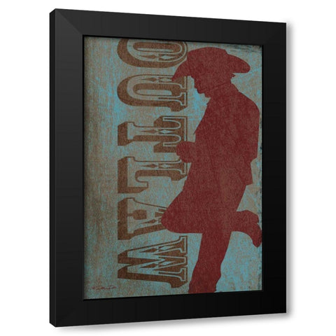 Cowboy Black Modern Wood Framed Art Print with Double Matting by Dee Dee