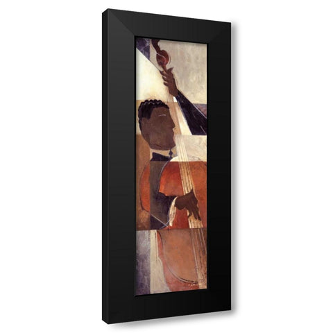 Abstract Music III Black Modern Wood Framed Art Print by Dee Dee