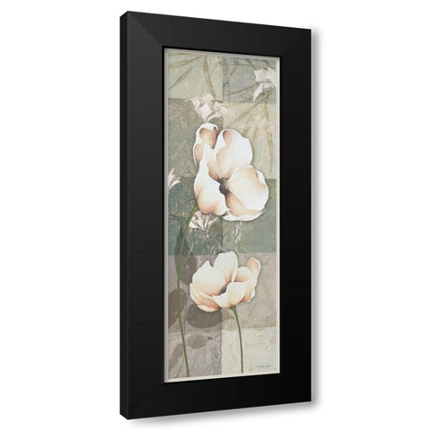 Soft Spa Floral II Black Modern Wood Framed Art Print with Double Matting by Dee Dee