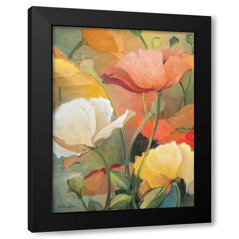 Spring Blooms I Black Modern Wood Framed Art Print with Double Matting by Dee Dee