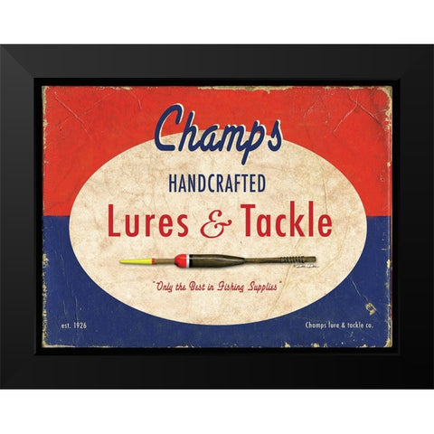 Champs Black Modern Wood Framed Art Print by Dee Dee
