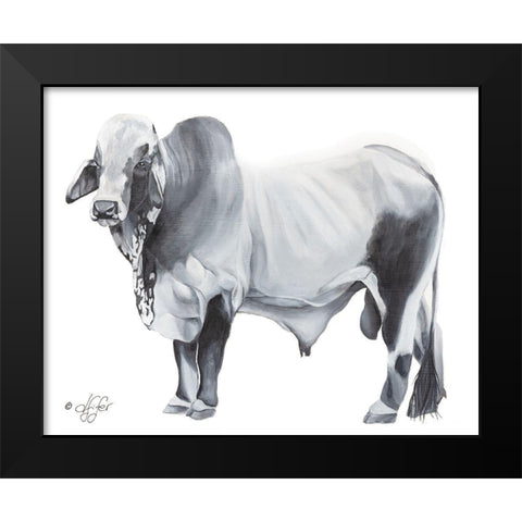 Hey Big Grey Black Modern Wood Framed Art Print by Fifer, Diane