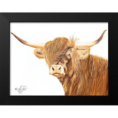 The Philosopher Black Modern Wood Framed Art Print by Fifer, Diane