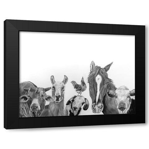 Farm Crew Black Modern Wood Framed Art Print by Fifer, Diane