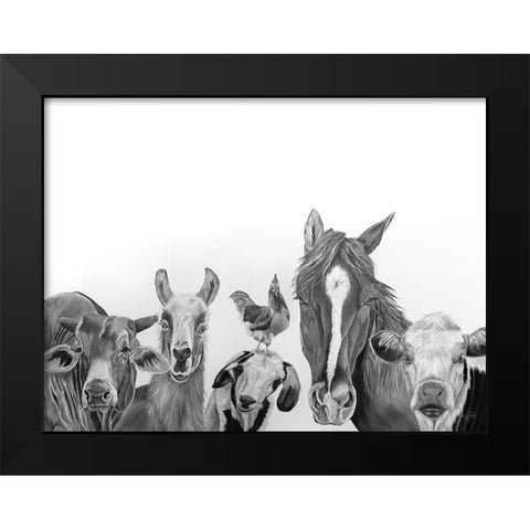 Farm Crew Black Modern Wood Framed Art Print by Fifer, Diane