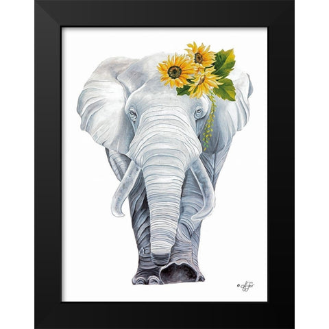 Sunflower Ellie     Black Modern Wood Framed Art Print by Fifer, Diane
