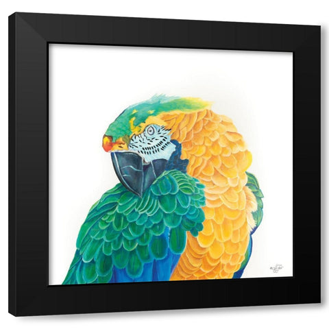 Coyness Black Modern Wood Framed Art Print with Double Matting by Fifer, Diane