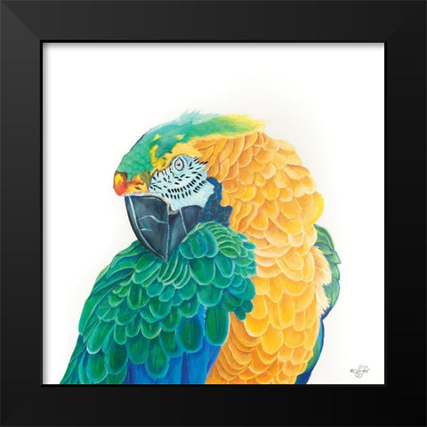 Coyness Black Modern Wood Framed Art Print by Fifer, Diane