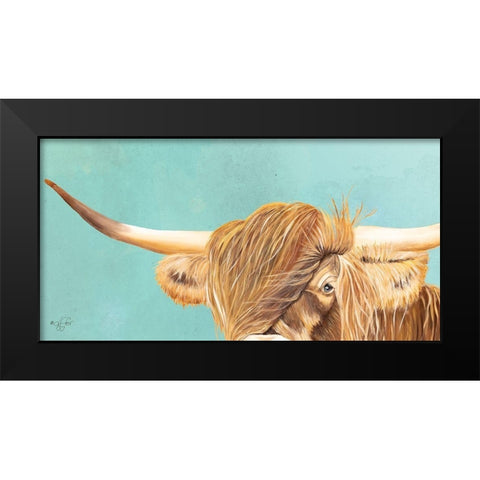 On Point Highland Black Modern Wood Framed Art Print by Fifer, Diane