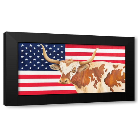 America Strong Black Modern Wood Framed Art Print with Double Matting by Fifer, Diane