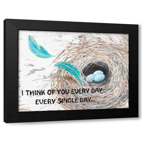 I Think of You  Black Modern Wood Framed Art Print by Fifer, Diane