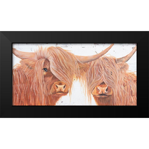 Highland Pair Black Modern Wood Framed Art Print by Fifer, Diane