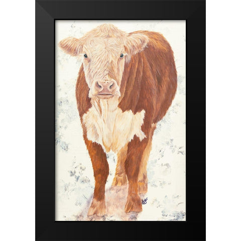 Mollie Moo Black Modern Wood Framed Art Print by Fifer, Diane
