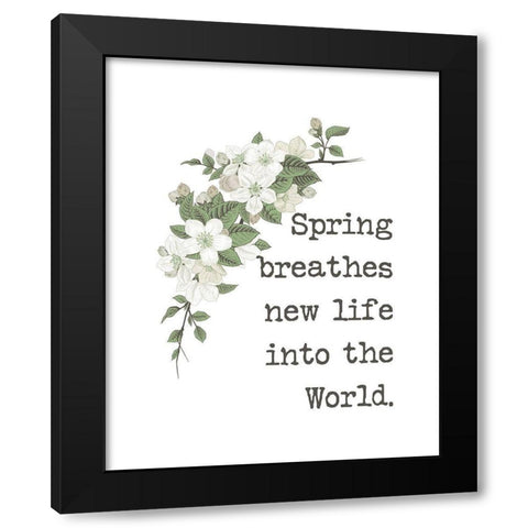 New Life in Spring Black Modern Wood Framed Art Print by Dogwood Portfolio