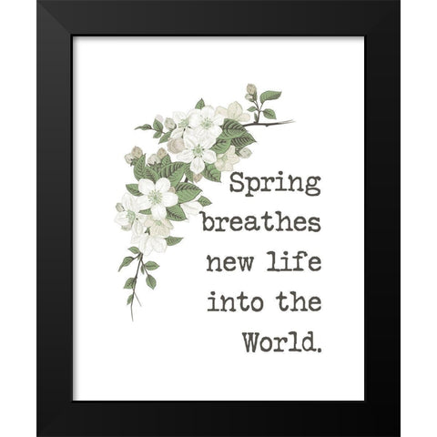 New Life in Spring Black Modern Wood Framed Art Print by Dogwood Portfolio