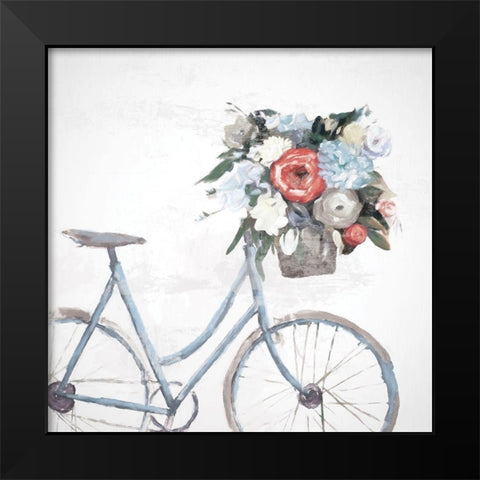 Bicycle Reflections Black Modern Wood Framed Art Print by Dogwood Portfolio