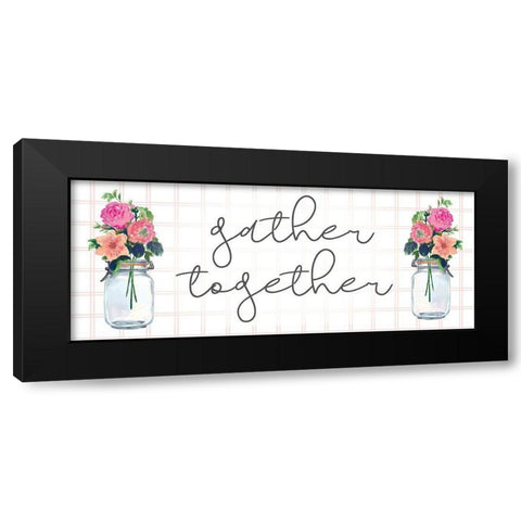 Gather Together Black Modern Wood Framed Art Print by Dogwood Portfolio