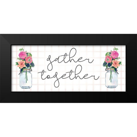 Gather Together Black Modern Wood Framed Art Print by Dogwood Portfolio