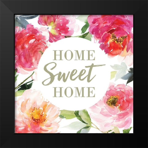 Home Sweet Home Black Modern Wood Framed Art Print by Dogwood Portfolio