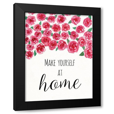 Make Yourself at Home Black Modern Wood Framed Art Print with Double Matting by Dogwood Portfolio