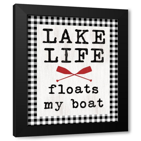 Lake Life Black Modern Wood Framed Art Print with Double Matting by Dogwood Portfolio