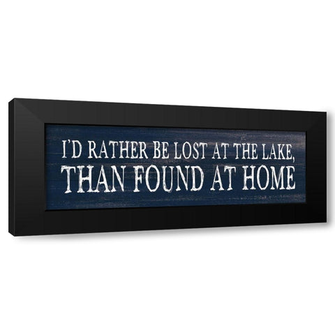Lost at the Lake Black Modern Wood Framed Art Print by Dogwood Portfolio