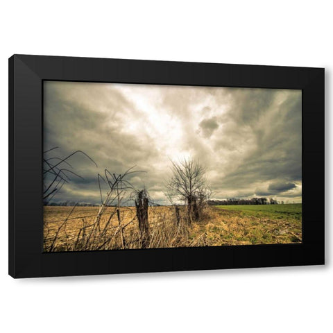 Storm Season II Black Modern Wood Framed Art Print with Double Matting by Quillen, Donnie