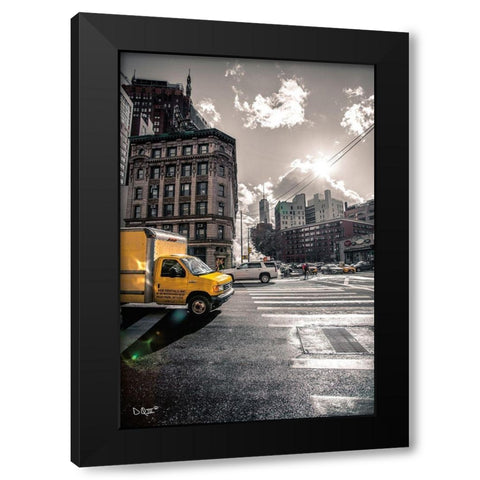 Crosswalks of Manhattan I Black Modern Wood Framed Art Print by Quillen, Donnie